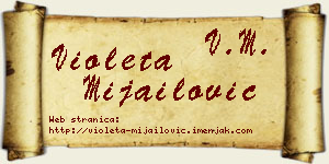 Violeta Mijailović vizit kartica